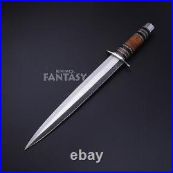 Custom Handmade D2 Steel Toothpick Hunting Survival Dagger Knife With Sheath
