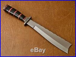 Custom Handmade D2 Tool Steel Beautiful Hunting Tanto Knife with Bull Horn Handl