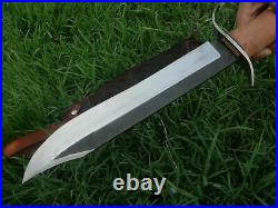 Custom Handmade D2 Tool Steel Hunting Bowie Knife With Antler Stag Horn