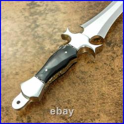 Custom Handmade D2 Tool Steel Hunting Dagger Knife With Bufflo Horn Handel