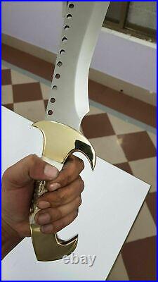 Custom Handmade D2 Tool Steel Hunting Machete Knife With Stag Horn Handel