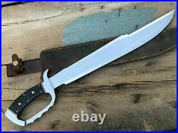 Custom Handmade D2 Tool Steel Hunting Survival Bowie Knife With Bufflo Horn
