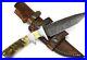 Custom-Handmade-Damascus-Hunting-Knife-Ram-Horn-Handle-With-Leather-Sheath-01-fg