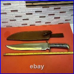 Custom Handmade Handcrafted Rambo Bowie Knife With Leather Sheath