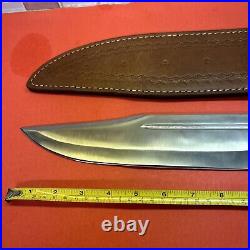 Custom Handmade Handcrafted Rambo Bowie Knife With Leather Sheath