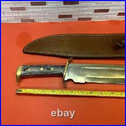 Custom Handmade Handcrafted Rambo Bowie Knife With Leather Sheath