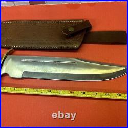 Custom Handmade Handcrafted Rambo Bowie Knife With Leather Sheath