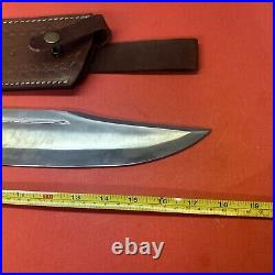 Custom Handmade Handcrafted Rambo Bowie Knife With Leather Sheath