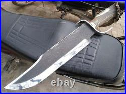Custom Handmade High Carbon Steel 1095 Hunting Bowie Knife With Stag Horn Handle