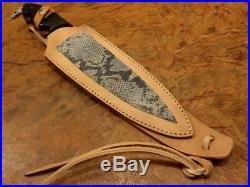 Custom Made D-2 Tool Steel Beautiful Bull Horn Hunting Bowie Knife With Sheath