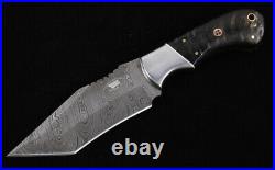 Custom Tanto Hunting Knife with Rams Horn Handles MONTANA TERRITORY KNIVES M T