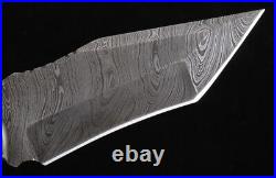 Custom Tanto Hunting Knife with Rams Horn Handles MONTANA TERRITORY KNIVES M T