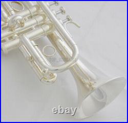 Customized Pro. Silver Eb Cornet E-Flat Trumpet Horn Monel Valve With Case