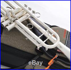 Customized Trumpet Horn Matt Silver Finish Great Sound With Pro case