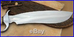 D. Lowcy Handmade D-2 Tool Steel Hunting Bowie Knife With Stag Horn Handle