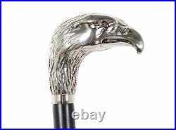 DELFA Design shoe horn 27,5 in / 70 cm length with silver eagle head as handl