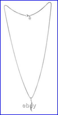 David Yurman Sterling Silver Twisted Cable Drop Pendant with 18 chain