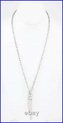 Dolce & Gabbana Unisex Italian 80W Silver Horn & Necklace With Rhinestones