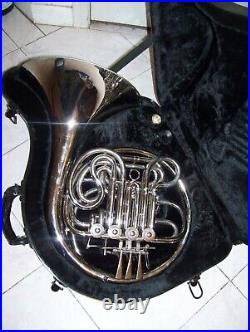 Double French Horn, Silver, With Hard Case And Mouthpiece