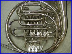 Double French Horn, Silver, With Hard Case And Mouthpiece