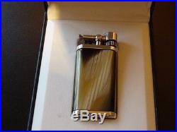 Dunhill'unique' Lighter Faux Horn With Silver Plated Trim Fully Boxed-rare