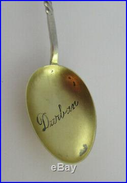 Durban Silver Souvenir Spoon With Horned Ricksha Boy Cast Finial, London 1901