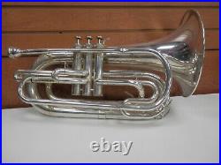 Dynasty M371 Silver Marching Baritone Horn / Tuba With Hard Storage Case