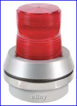 EDWARDS SIGNALING 51R-N5-40W Flashing Light with Horn, 120VAC, Red Lens