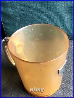 Early C20th Horn & Silver Handled Cup With Silver Hallmarked Shield Cartouche