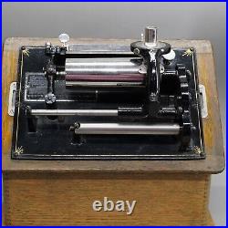 Early Edison Standard Phonograph Cylinder 1903 With Horn Crank & Speaking Tube