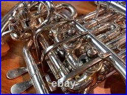 Ed Kruspe Bb/F Full Double Horn Silver Plated with Hard case
