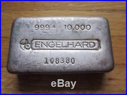 Engelhard 10 oz bull horn silver bar with only 2000 minted of this variety