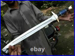 Eshaal Cutlery Handmade 27 D2 Tool Steel Hunting Sword With Sheath
