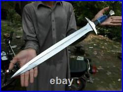 Eshaal Cutlery Handmade 27 D2 Tool Steel Hunting Sword With Sheath