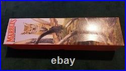 FLAT OUT AWESOME MARBLES Knife Fixed Blade WOODCRAFT BUFFALO/STAG with BOX