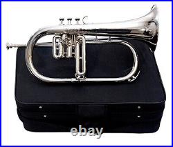 FLUGEL HORN 3V NICKEL Expert Choice with Hard Case MOUTHPIECE