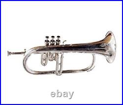 FLUGEL HORN 3V NICKEL Expert Choice with Hard Case MOUTHPIECE BRS FLUGELHORN