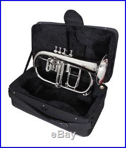 FLUGEL HORN Bb PITCH 4 VALVE NICKEL SILVER WITH CASE AND MP SOULFULL SOUND