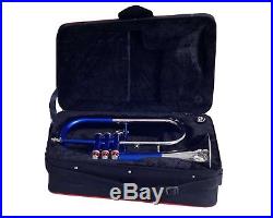 FLUGEL HORN Bb PITCH BLUE + NICKEL SILVER WITH CASE AND MP SOULFULL SOUND