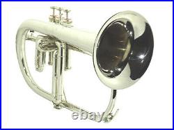 FLUGEL HORN Bb SILVER WITH FREE HARD CASE + MOUTHPIECE AWD012