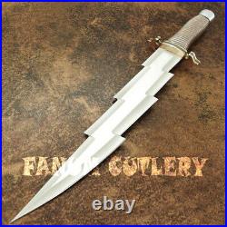 Fanum Custom Made D-2 Tool Steel Hunting Bowie With Sheath / Wire Wrapped Handle
