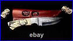 Fixed Blade Knife D2 Steel Screamshaw Money Heist Rare Knife with Custom Leather