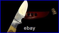 Fixed Blade Knife D2 Steel Screamshaw Squid Game Rare Knife with Custom Leather