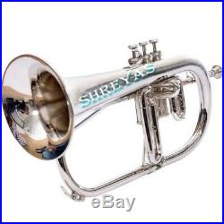 Flugel horn 3 valve new polish of Nickel Plated Bb pitch with Fast Ship KHU154