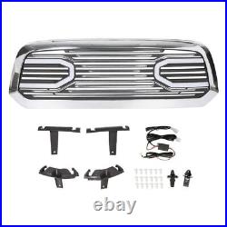 Front Big Horn Chrome Grille Shell With Light For 2013-2018 Dodge Ram 1500