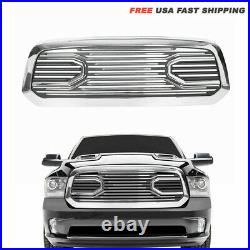 Front Chrome Big Horn Style Grille With Shell Fit For Dodge Ram 1500 2013-2018