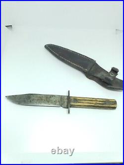 Frontier Stag Horn Trade Knife C 1930s 8 3/4