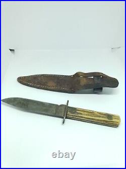 Frontier Stag Horn Trade Knife C 1930s 8 3/4