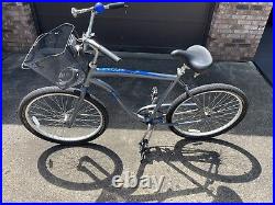 Fuji Captiva 1 Cruiser Bike Blue/Silver With Bell Basket, Lock, And Horn