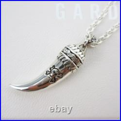 GARDEL Horn Pendant Necklace with Diamond Silver 925 Men's